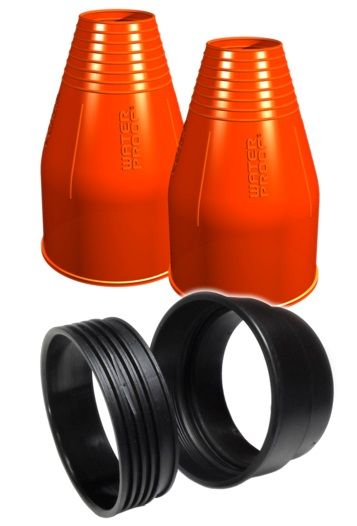 Ringsett Rundt Svart silicon, Waterproof