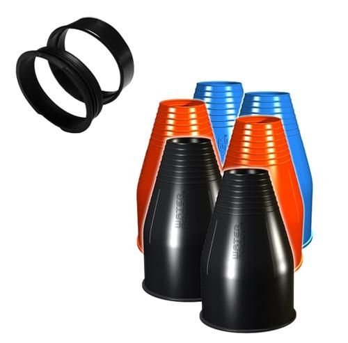Ringsett Ovalt Orange silicon, Waterproof