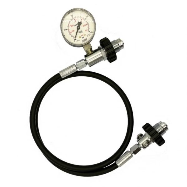 DEKANTERINGSLANGE 1M 300 BAR M/MANOMETER