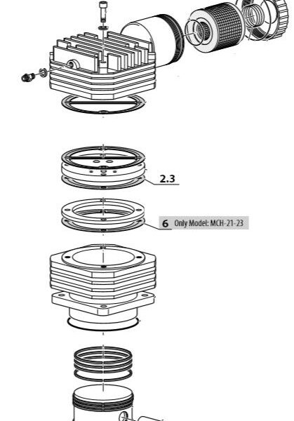 Coltri MCH-11-13-16-18-21-23 pakning 1.trinn, pos 2.3